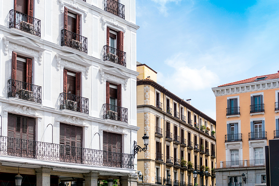 Fachadas edificios de Madrid